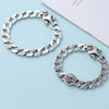 Sterling Silver Ornament Men's Trendy Rotating Skull Retro Fashion Tang Grass Pattern Bracelet