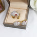 Snake shaped electroplated micro horseeye zircon ring