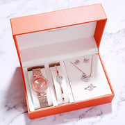 Fashion bracelet necklace ring ladies watch set