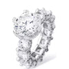 Simple Women's Diamond Copper Set Zircon Ring