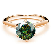 Moissanite Ring Female S925 Silver 18K Gold Plating