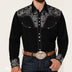 Retro Cardigan Lapel Men's Casual Printed Shirt