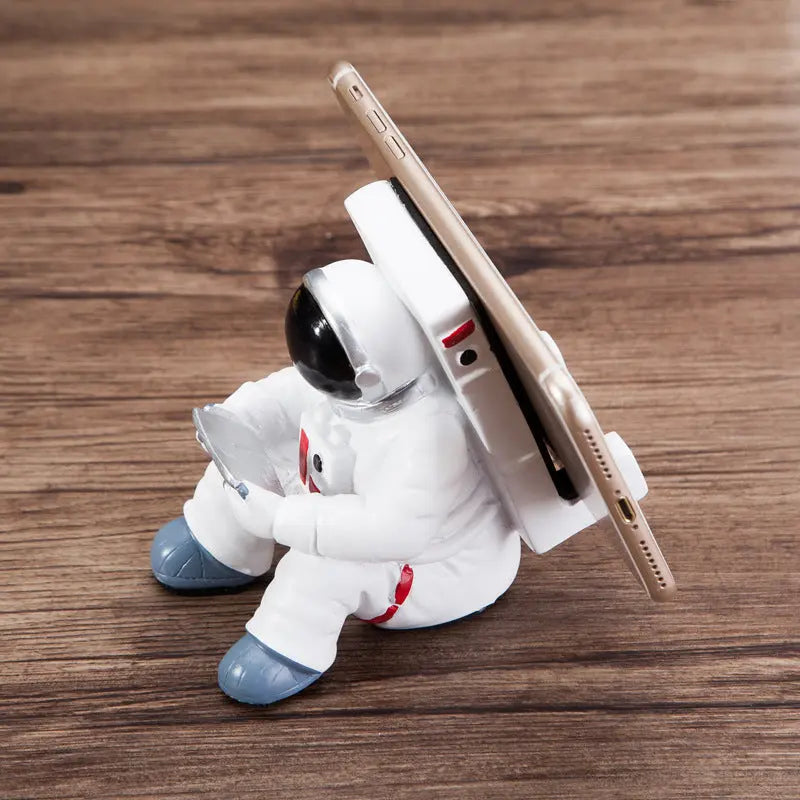 Simple Astronaut Mobile Phone Stand Student Desktop Holder Cute Spaceman Cell Phone Holder Creative Gift Small Desk Decoration Douson Odeh