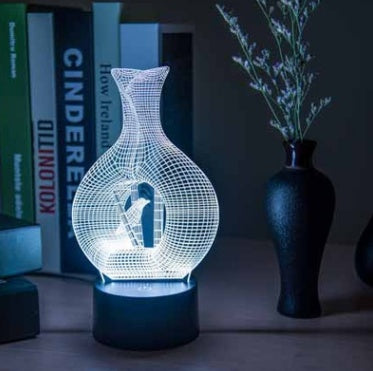 Creative 3D night light LED lamp,Material: Acrylic & ABS: Creative 3D night light LED lamp