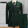 Plus Size Double Breasted Suit Men's Two-piece Suit