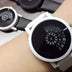 Turntable personality fashion watch fashion simple watch Korean version of the concept quartz watch belt student couple table Douson Odeh