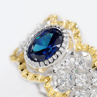 Hollow zircon ring