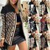 Long Sleeve Zipper Color Matching Printing Lapel Small Coat