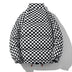 Down Cotton-padded Clothes Chessboard Stand Collar Men Thick Warm Jacket Douson Odeh
