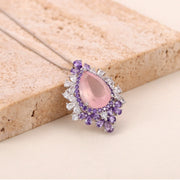 Women's All-match Natural Amethyst Pendant Necklace