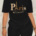 Printed Drop Shoulder T-Shirt Graphic Tees Women Tops Douson Odeh