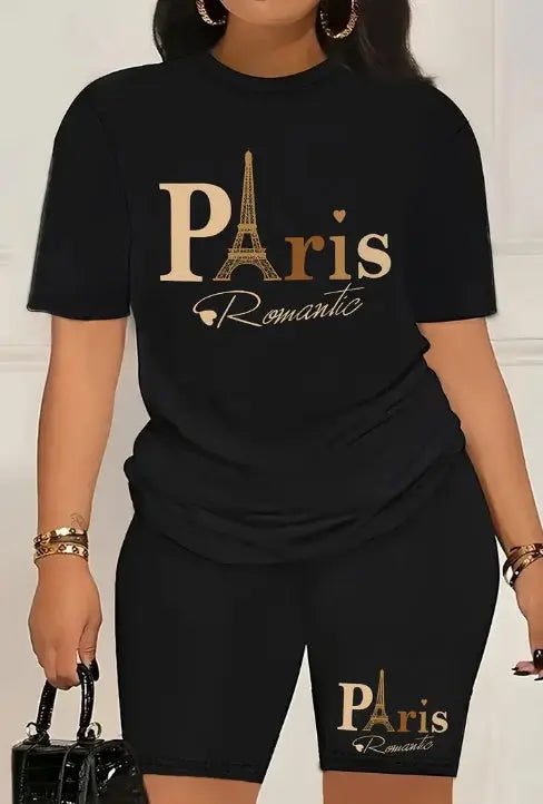 Printed Drop Shoulder T-Shirt Graphic Tees Women Tops Douson Odeh