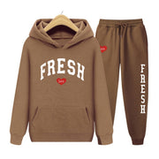 Fashion Printed Sports Sweater Warm Hoodie Casual Suit