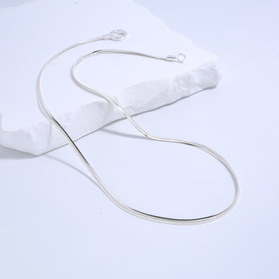 Fashion Retro Thin Flat Snake Bone Necklace
