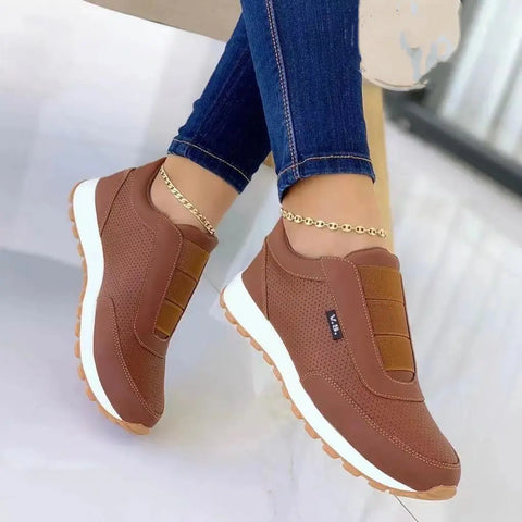 Women Flats Shoes Elastic Band Design Shoes Platform Sneakers Douson Odeh