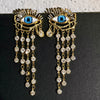 Zircon Long Tassel Earrings Vintage Artificial Crystal