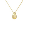 Glossy Water Drop 26 English Letter Pendant Copper-plated Gold Simple Pendant Female