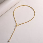 Gem Tassels Luxury Fashion Diamond Pendant Necklace Set With Mosan Diamond Silver Ornaments