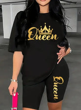 Printed Drop Shoulder T-Shirt Graphic Tees Women Tops Douson Odeh