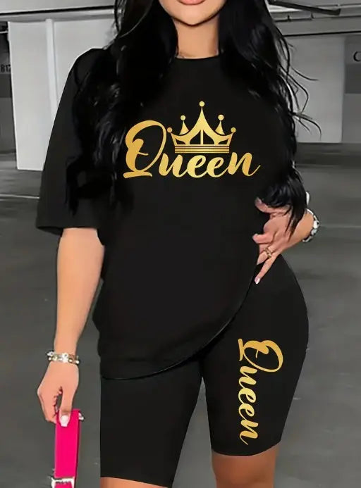 Printed Drop Shoulder T-Shirt Graphic Tees Women Tops Douson Odeh