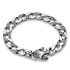 Sterling Silver Ornament Men's Trendy Rotating Skull Retro Fashion Tang Grass Pattern Bracelet