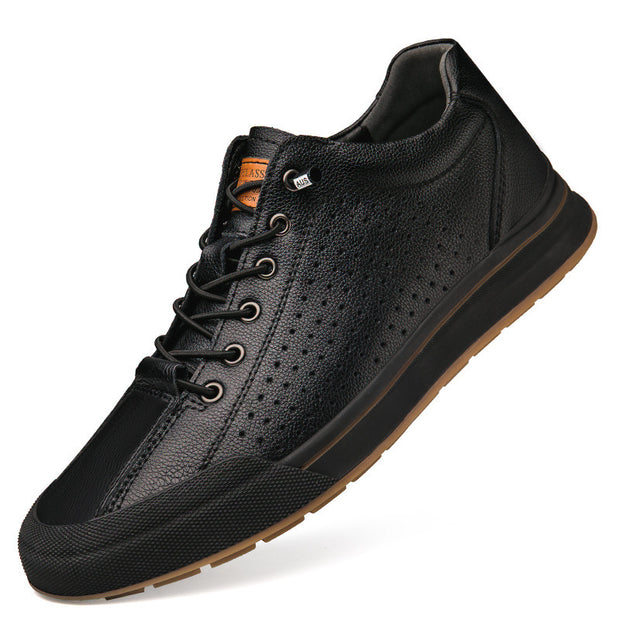 Increased 6CM Spring Men's Shoes Fashion White Shoes Breathable