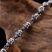 S925 Sterling Silver Fine 6mm Skull Necklace