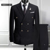Plus Size Double Breasted Suit Men's Two-piece Suit