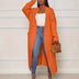 Women's Solid Color Elegant Knitted Coat Fashion Pocket