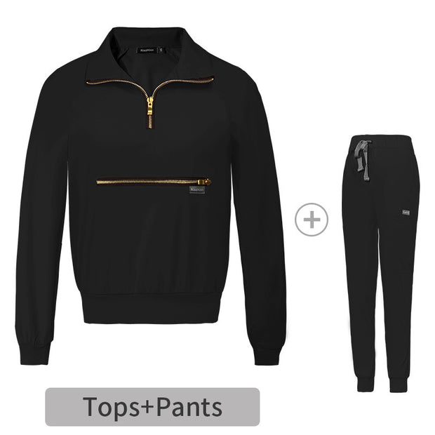 Casual Lapel Surgical Suit For Men And Women