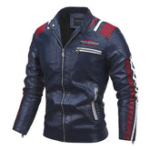 Motorcycle Leather Coat For Men Autumn And Winter New Men Douson Odeh