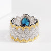 Hollow zircon ring