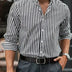 Casual Autumn New Long Sleeve Shirt Men Douson Odeh