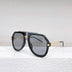 Women's Fashionable Sunshade Large Frame Black Leopard Print Glasses