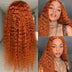 Front Lace Small Curly Orange Curly Hair Chemical Fiber Fake Head Cover