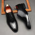 Leather Shoes Men's British Pointed Toe Business Formal Wear Lace-up Shoes Men Douson Odeh