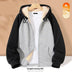 New Contrast Color Women's Clothing Winter Fleece-lined Casual Cardigan Coat Outerwear Women Douson Odeh