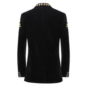 Art Examination Dress Velvet Black Suit Coat