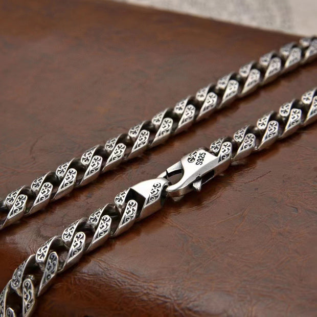 Rattan Pattern Necklace Hip Hop Style Retro Personality Men