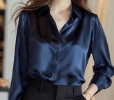 Professional Retro Unique Chic Purple Blouse Women Tops Douson Odeh
