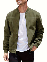Men's Casual Plus Size Suede Zipper Men's Jacket