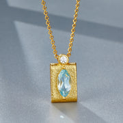 925 Sterling Silver Topaz Necklace