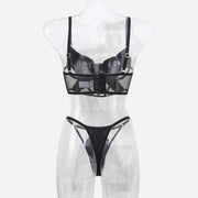 Glossy Mesh Hollow French Underwear Women