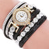 Relogio masculino Women Quartz Women PU Leather Rhinestone Watch Bracelet Watches Douson Odeh