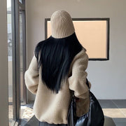 Korean Leisure Simple Stand Collar Loose All-match Lamb Wool Coat