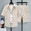 Men's Short-sleeved Suit Youth Student Leisure Sports Cool Shorts Two-piece Set