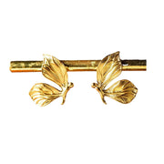 18K Golden Butterfly Ear Studs Yellow Leaf Ear Studs Personalized Minority