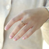 S925 silver zircon star and moon set ring