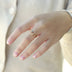 S925 silver zircon star and moon set ring