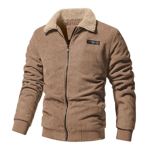 Corduroy Jacket Padded Lapel Coat Men Douson Odeh